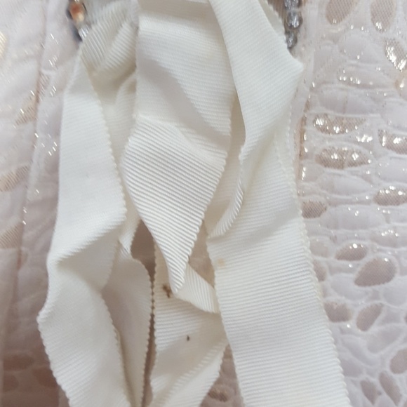 Jessica Howard Petite Midi Dress Cream Tan SZ 14 - Picture 7 of 8